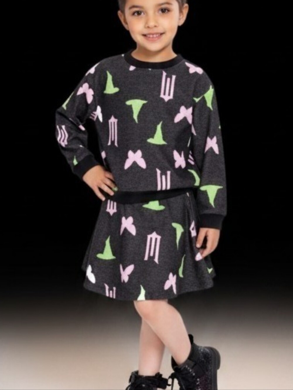 Wicked 2T Unisex Baby Toddler Sweatshirt Skirt Set Butterfly